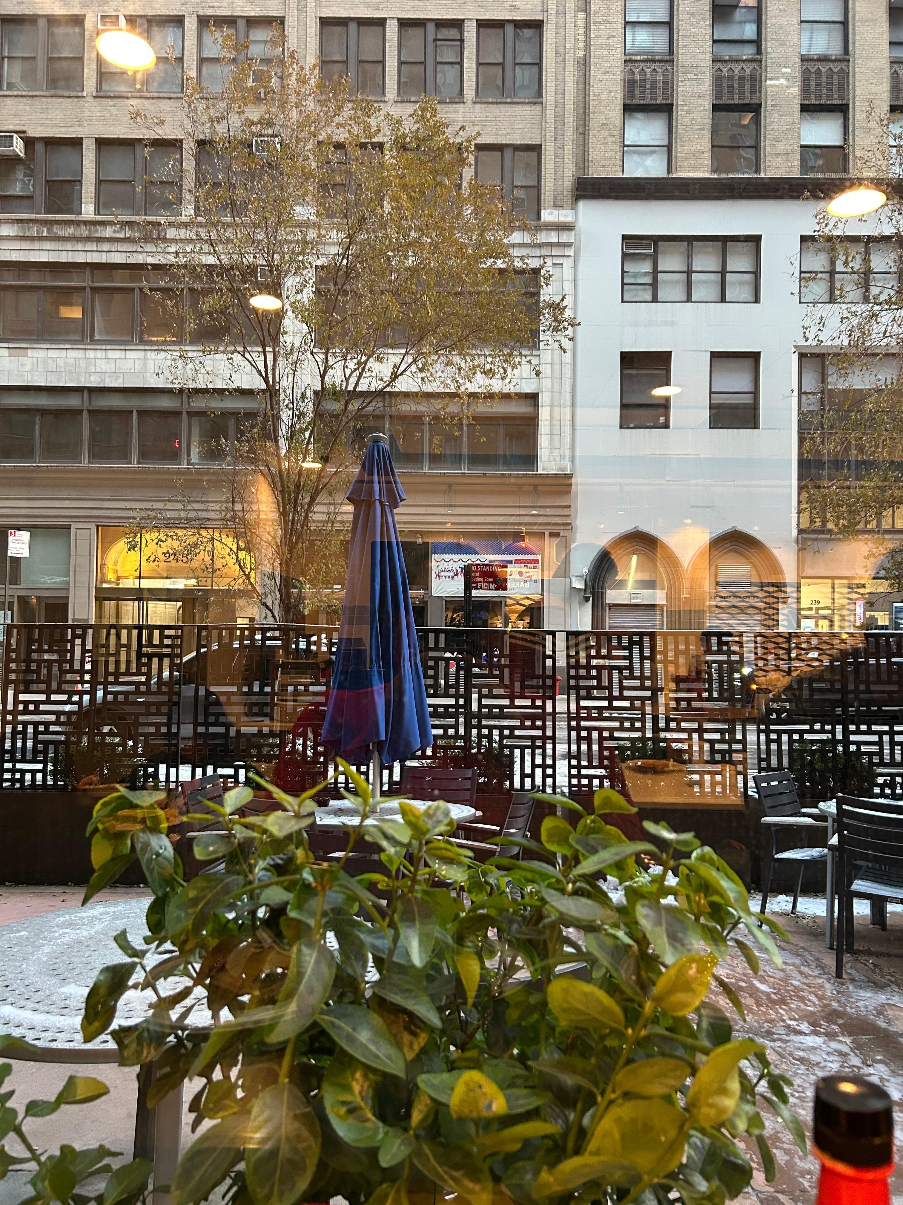 Enjoying the view during the delicious breakfast! 