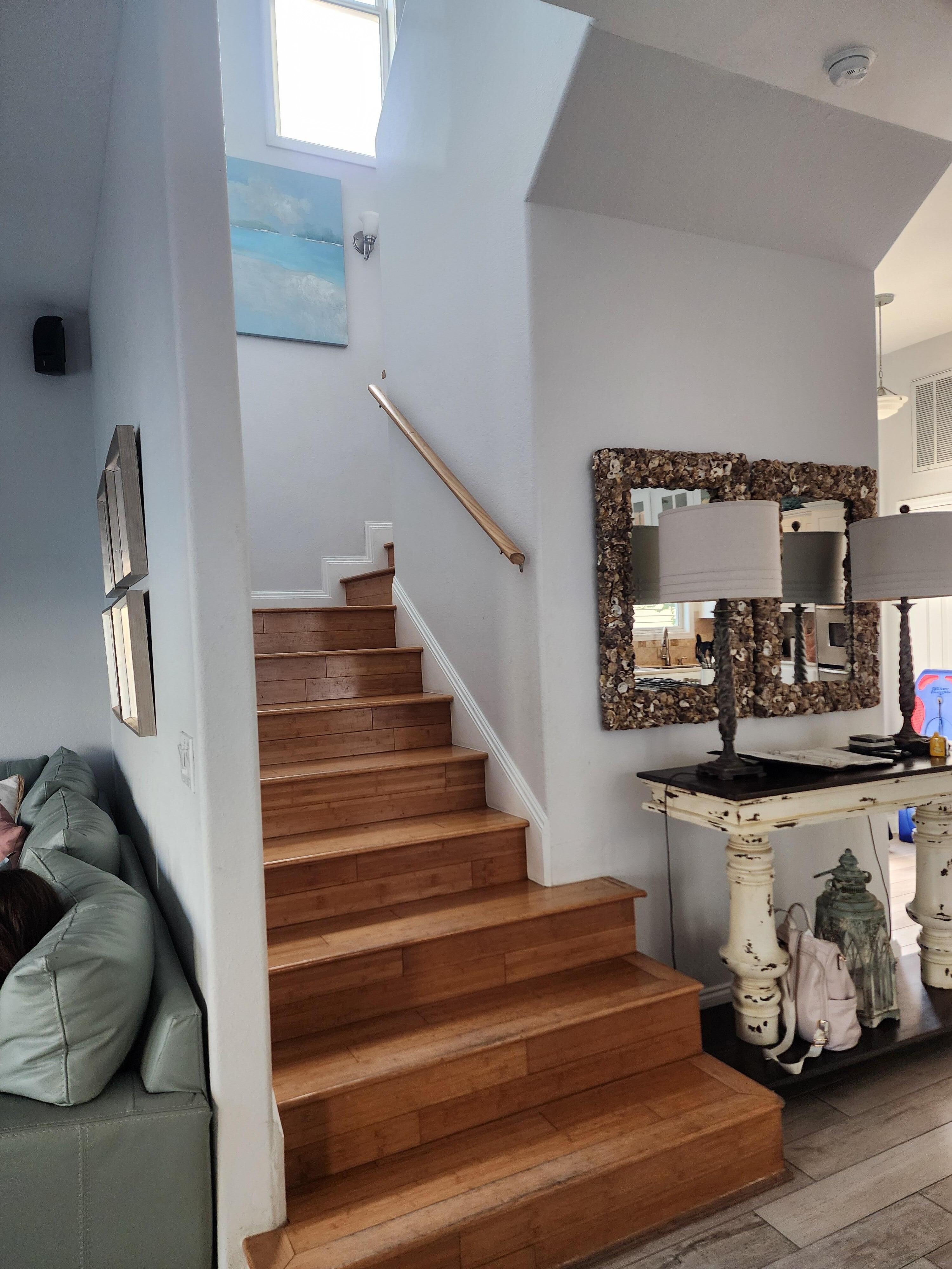 Deep tread stairs, easier to navigate than narrow stairways