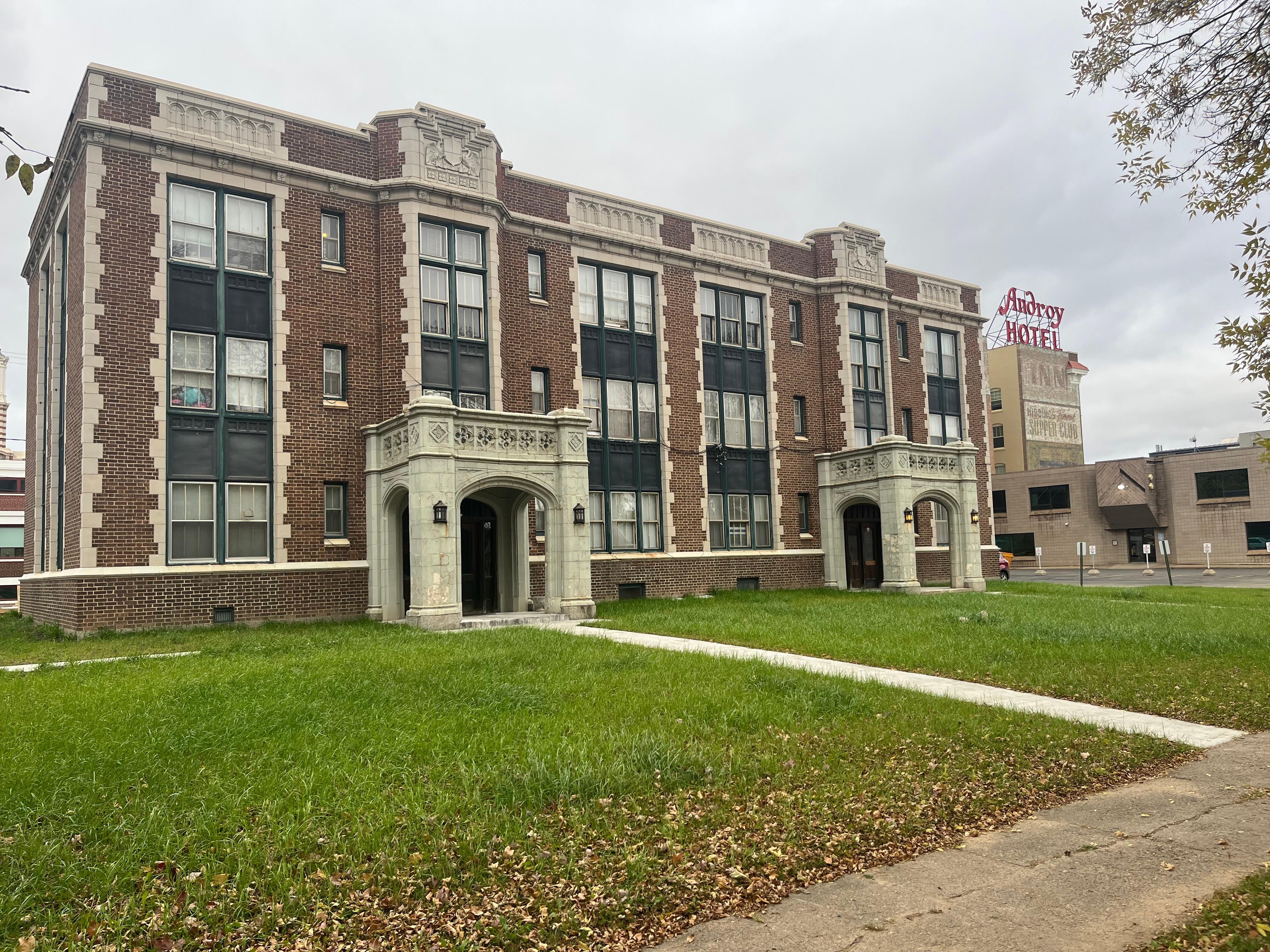 Exterior of the building which houses the unit. Unique.