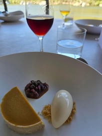 One of the dessert dishes at Berowra Waters Inn