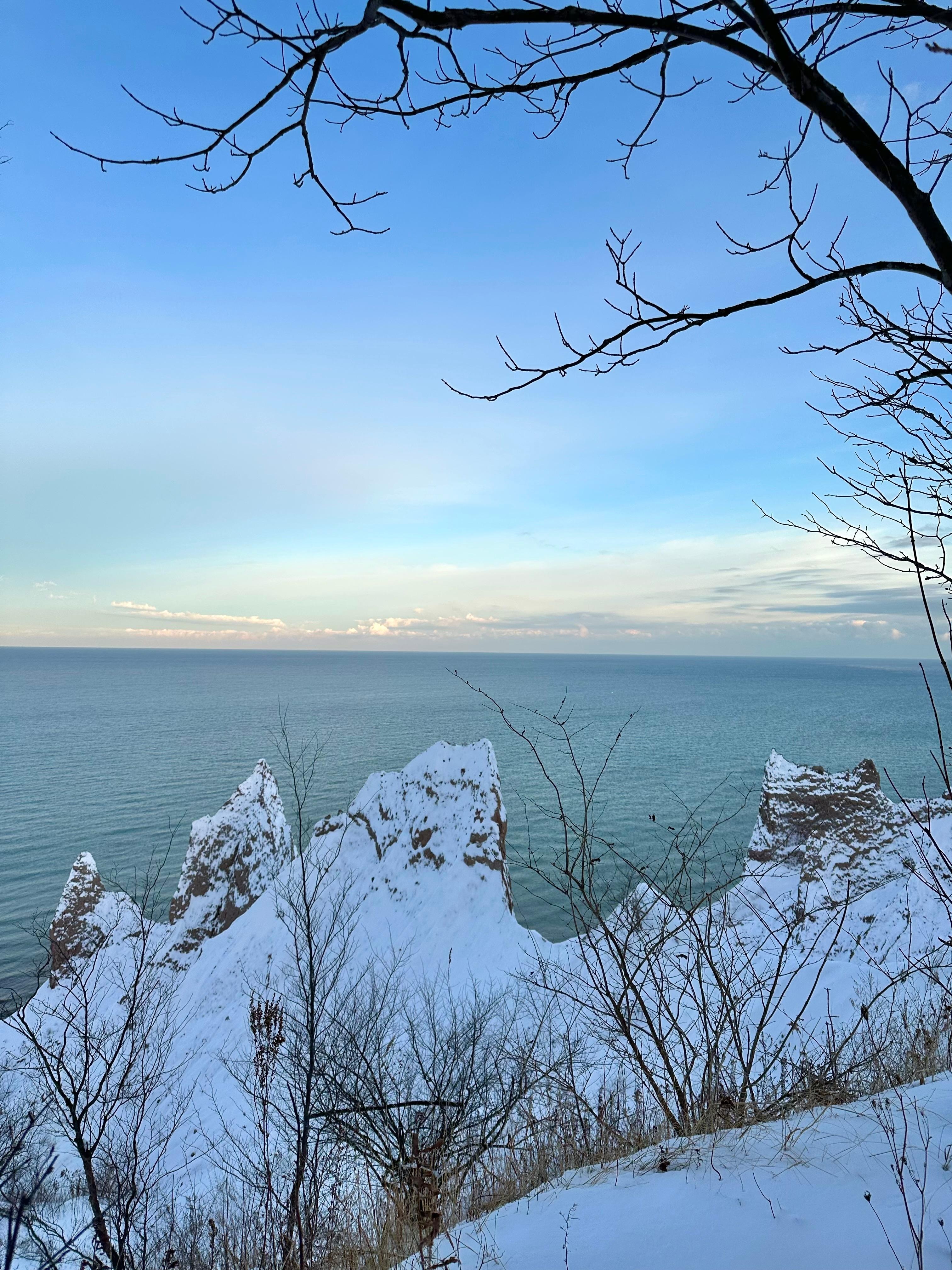 chimney bluffs 2 minutes from the house 