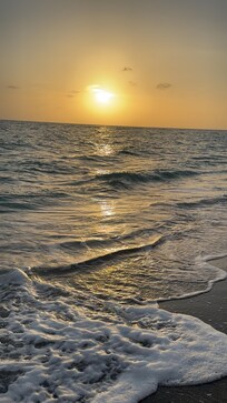 Private beach across the road