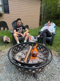 Enjoying the fire pit