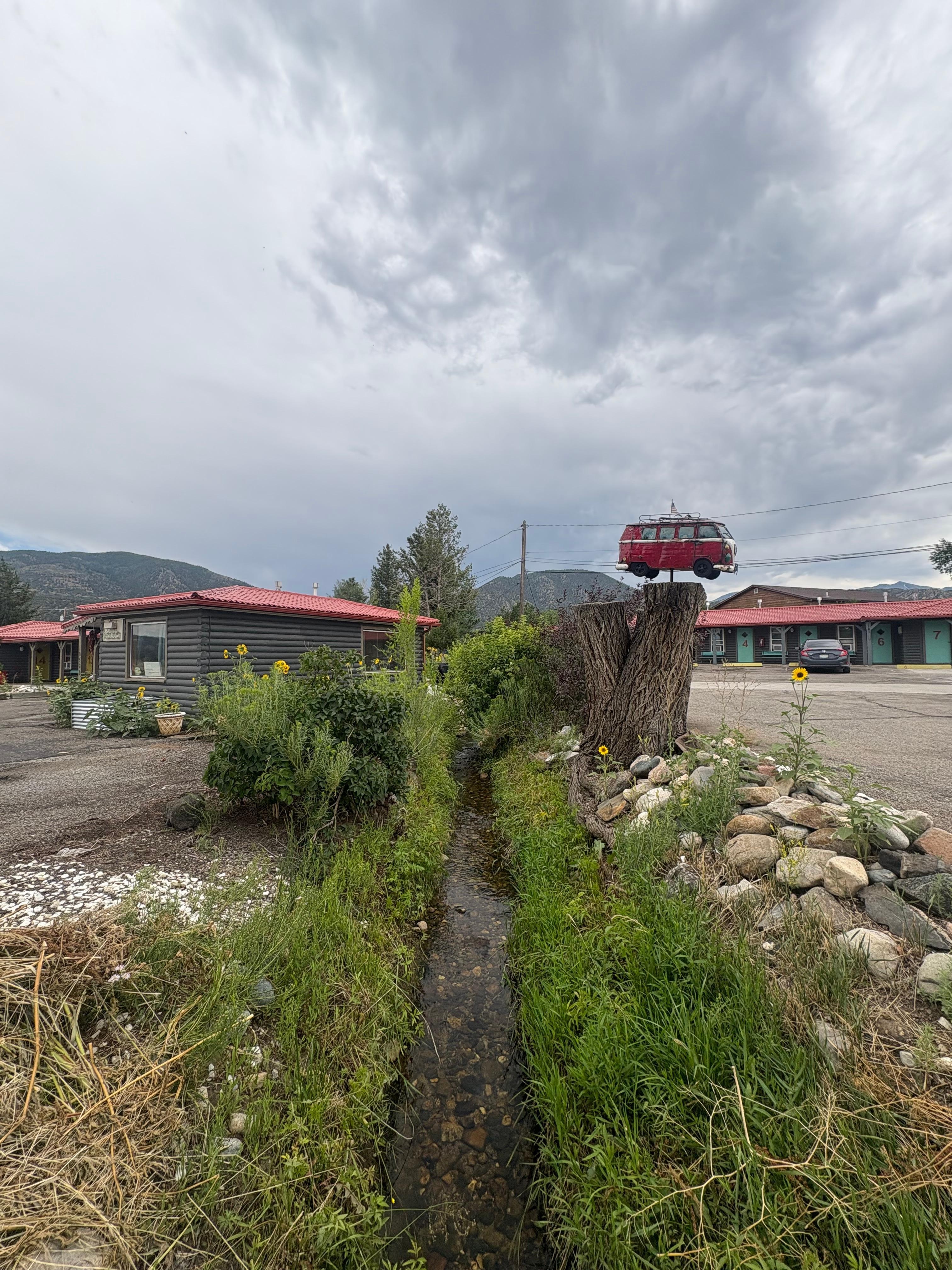 Right out front of main office and remaining rooms 