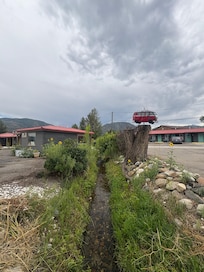 Right out front of main office and remaining rooms