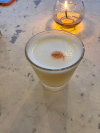 Delicious pisco sours served on the rooftop.