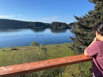 The channel facing the Kodiak boat harbor taken from the back deck