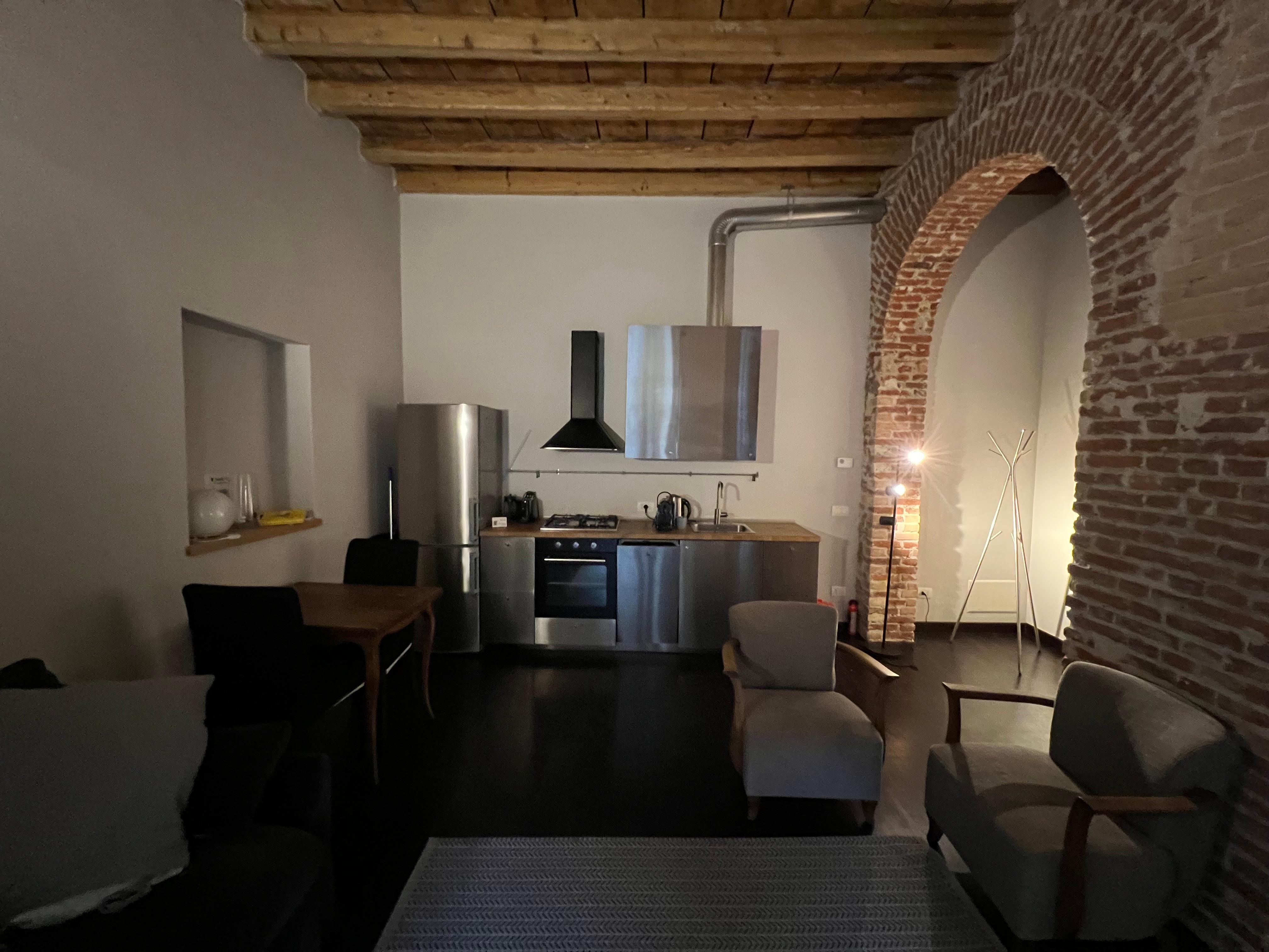 The apartment was unreasonably dark, even with all lights on, and the windows faced a wall, resulting in no natural light. The unit felt closed-in and did not resemble the listing photos, which were misleading and did not accurately represent the spa