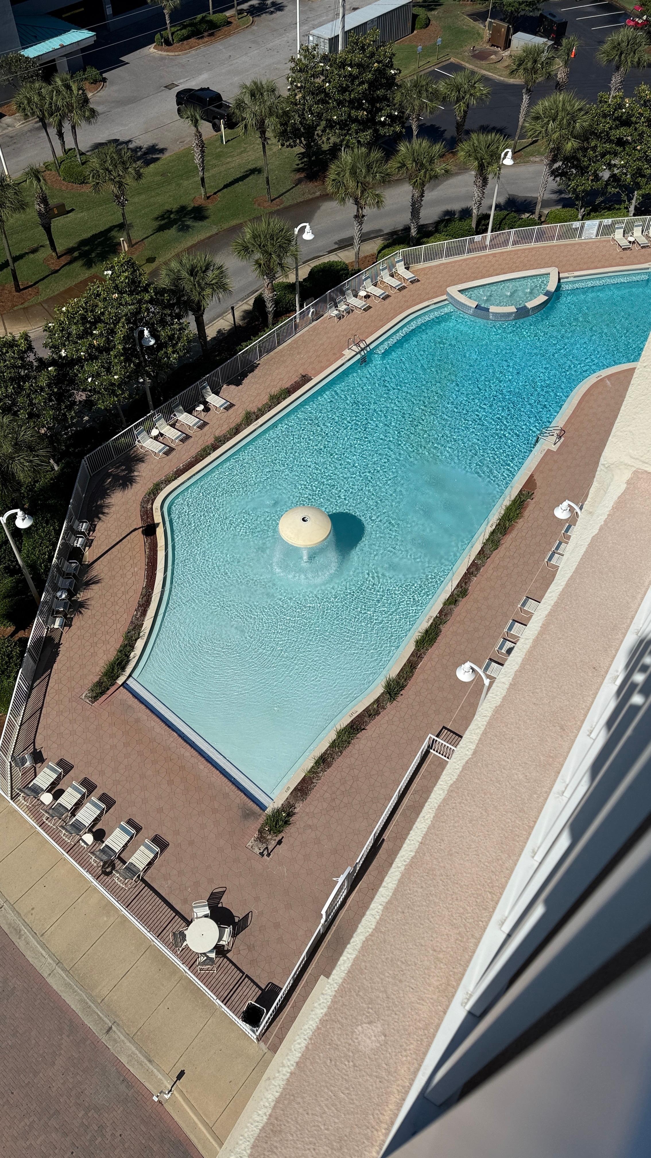 Pool  view from balcony 