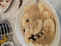 Oatmeal served in restaurant