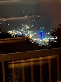 Gatlinburg at night from the deck