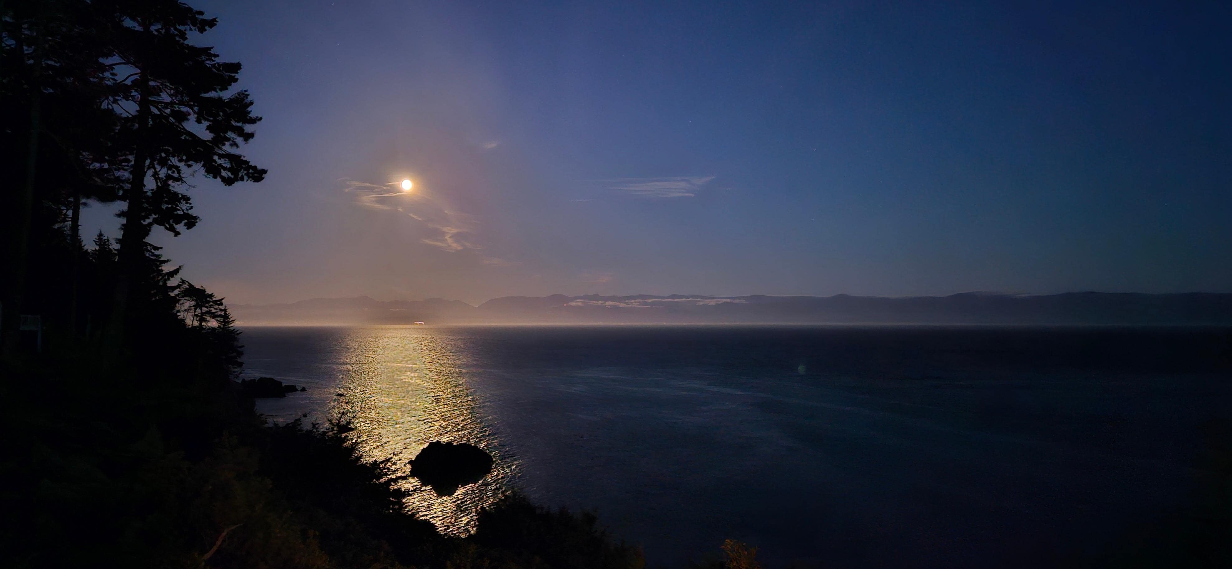 Moon rise from the deck looking East