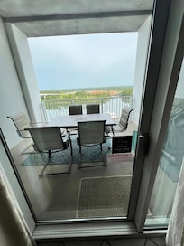 view from outside the back