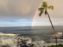 A double rainbow from the lanai.