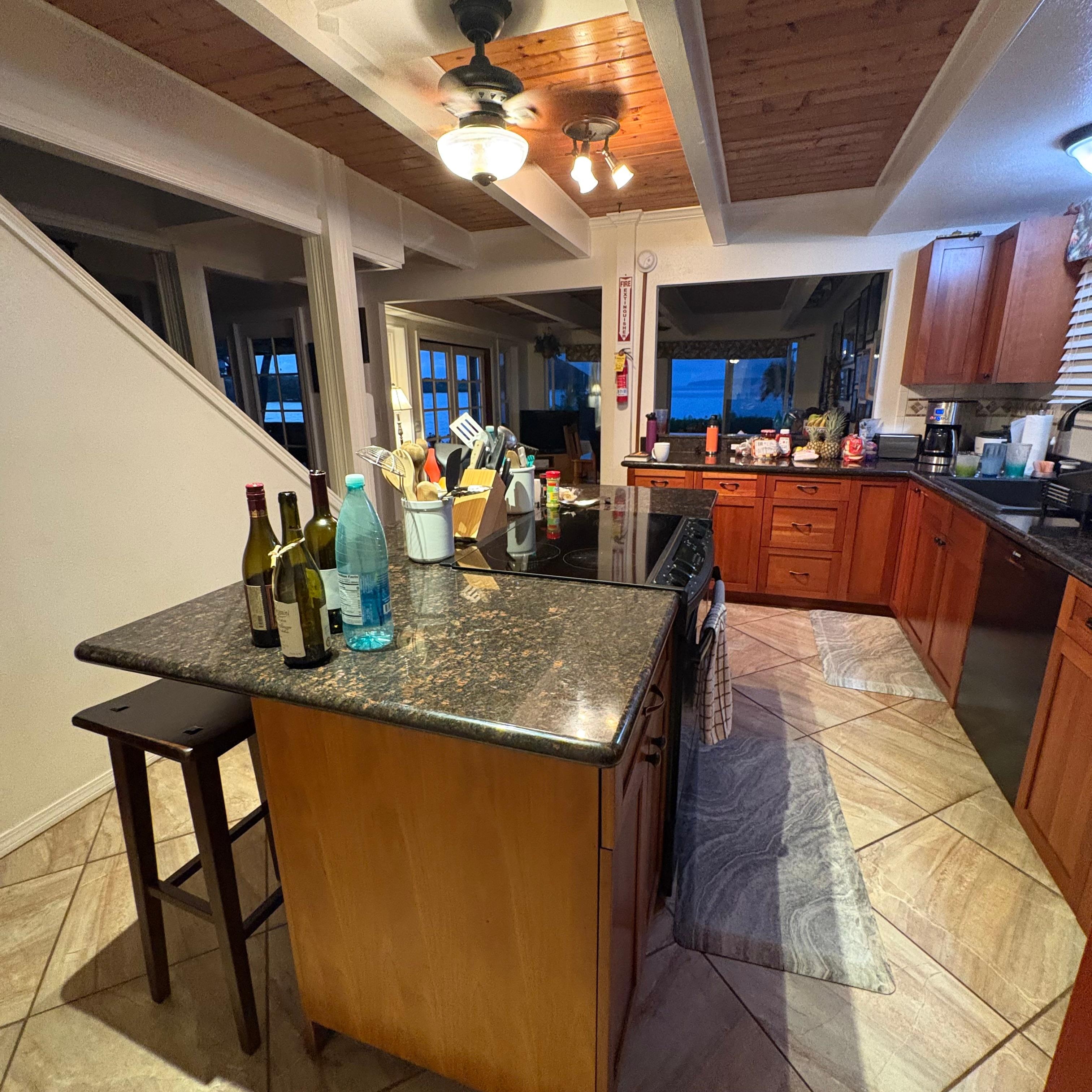 Kitchen was a delight to use and well stocked. 