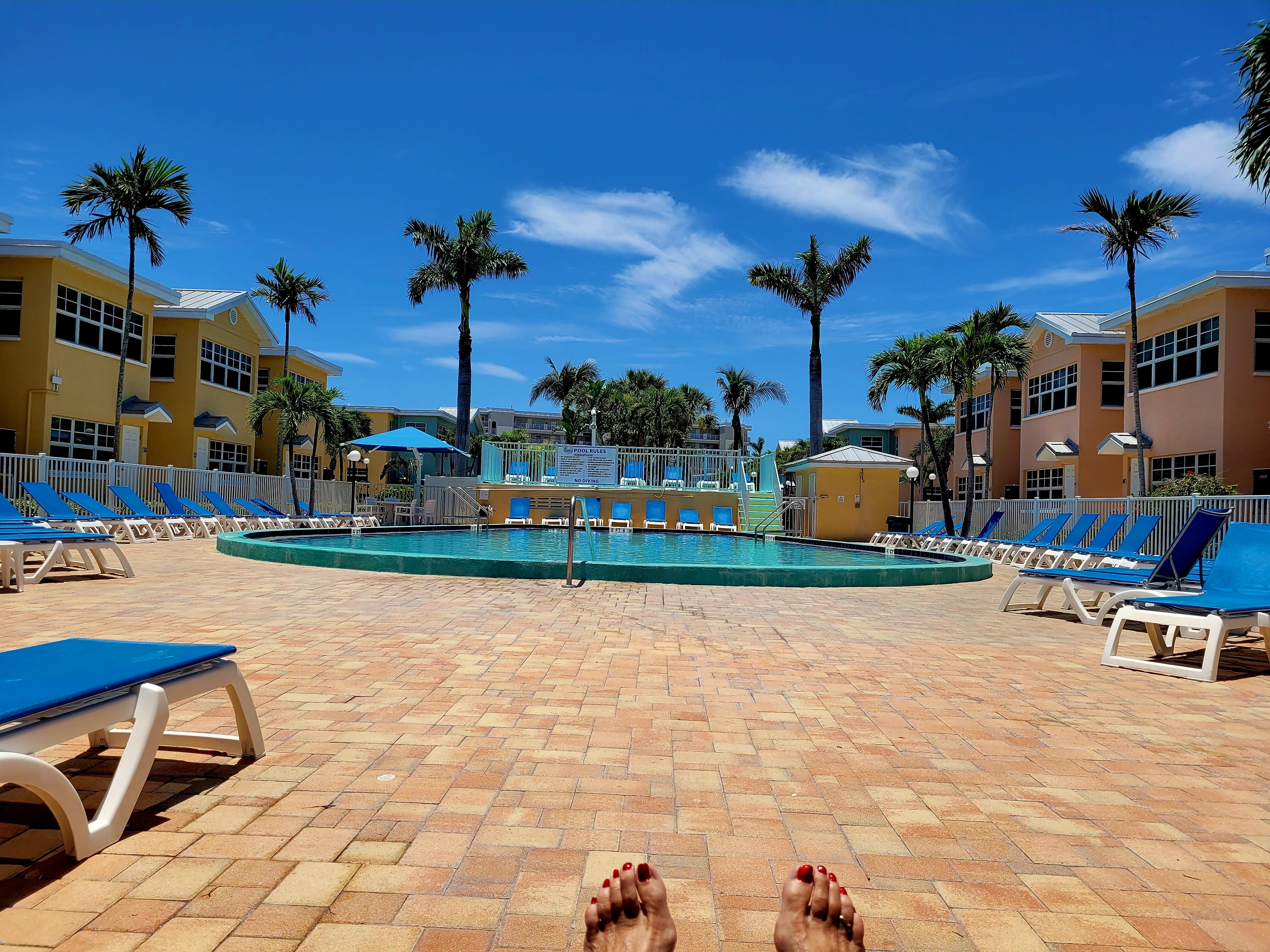 The pool at the condos 