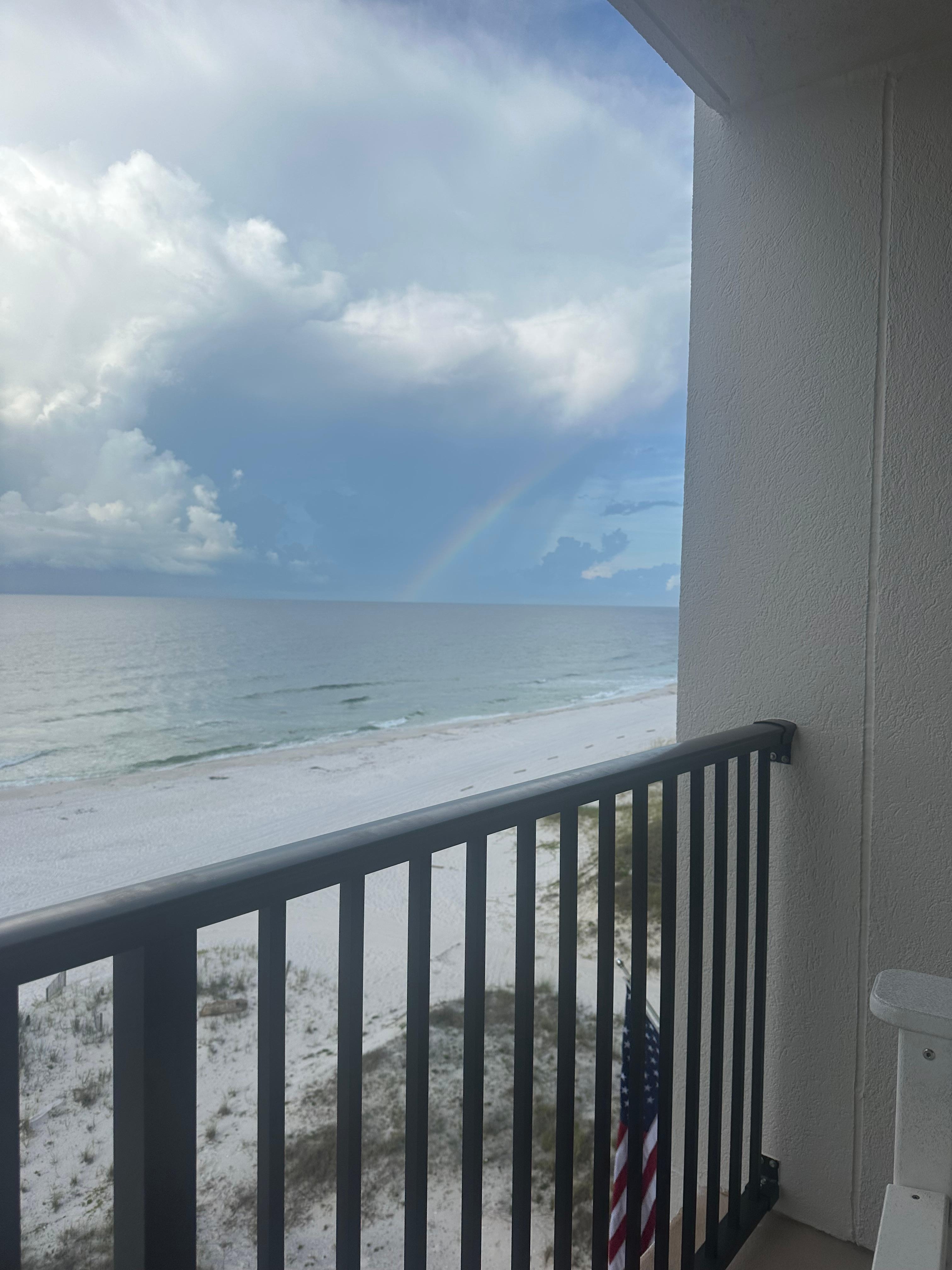 A lovely rainbow seen from our balcony 