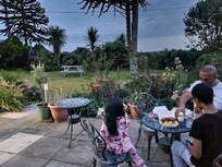 We got dinner from nearby antalya kebab house and enjoyed in quiet and clean garden