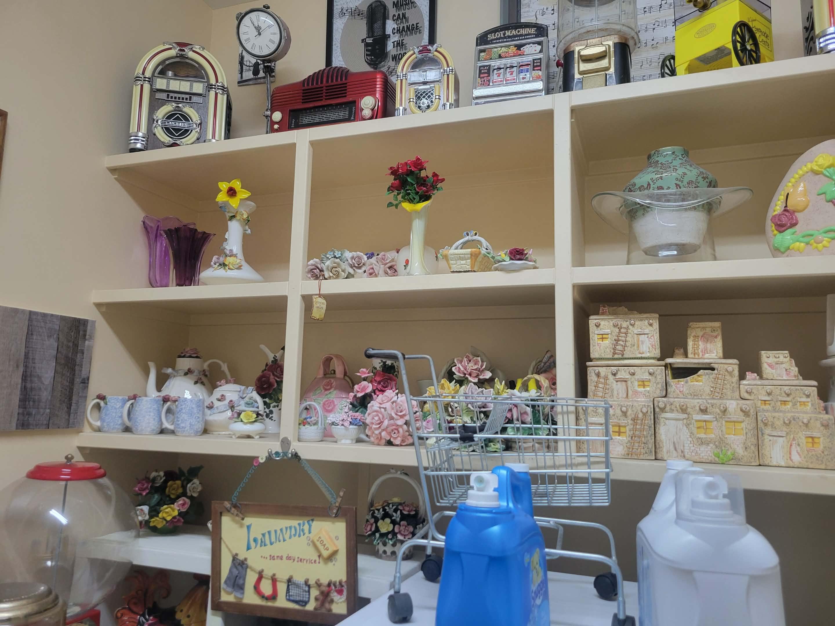 This is the laundry room as well.  The things in the casita were not junk!  We were concerned about having our little nephews in.