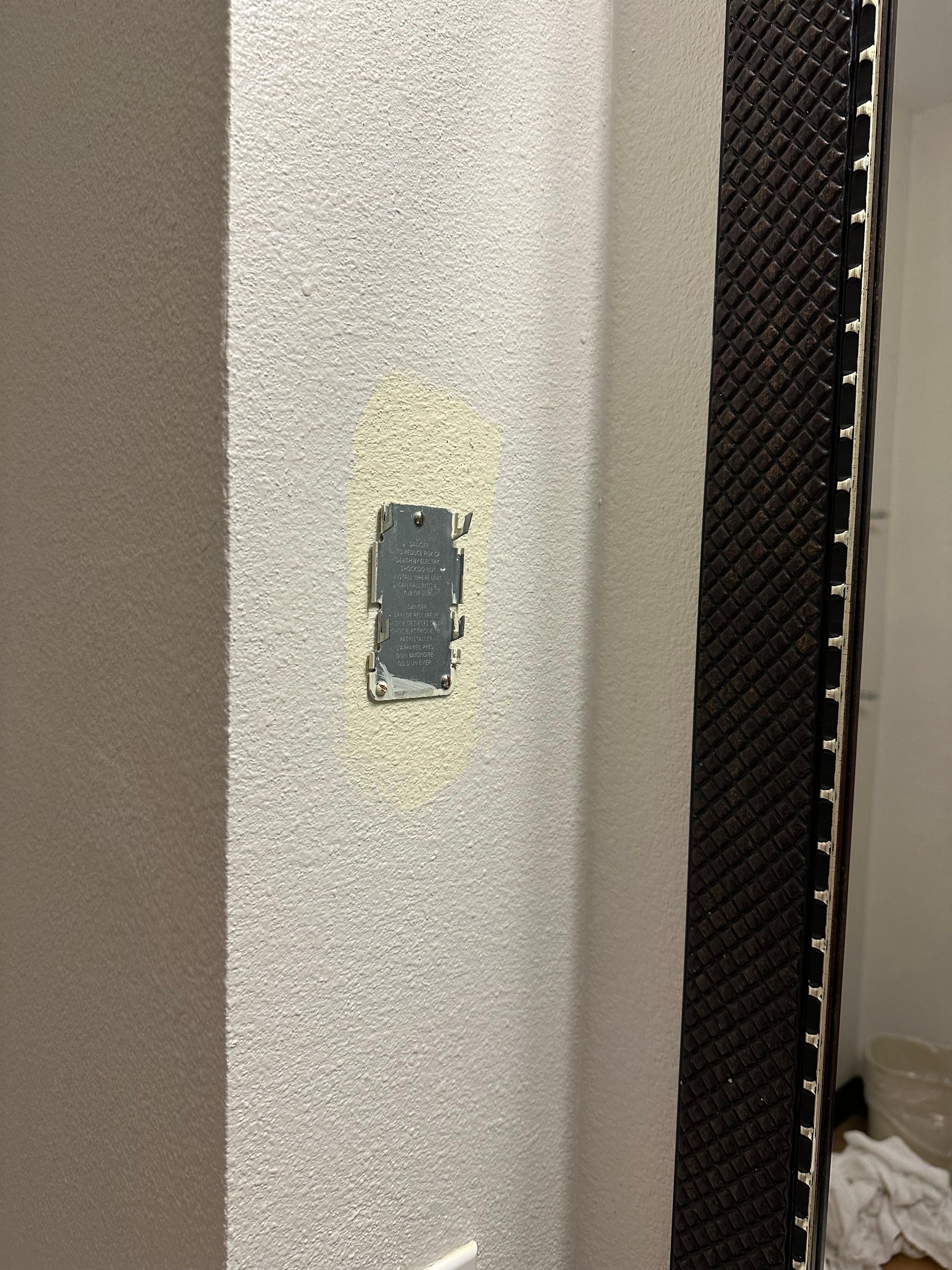 Looks like this might have been where hair dryer used to be