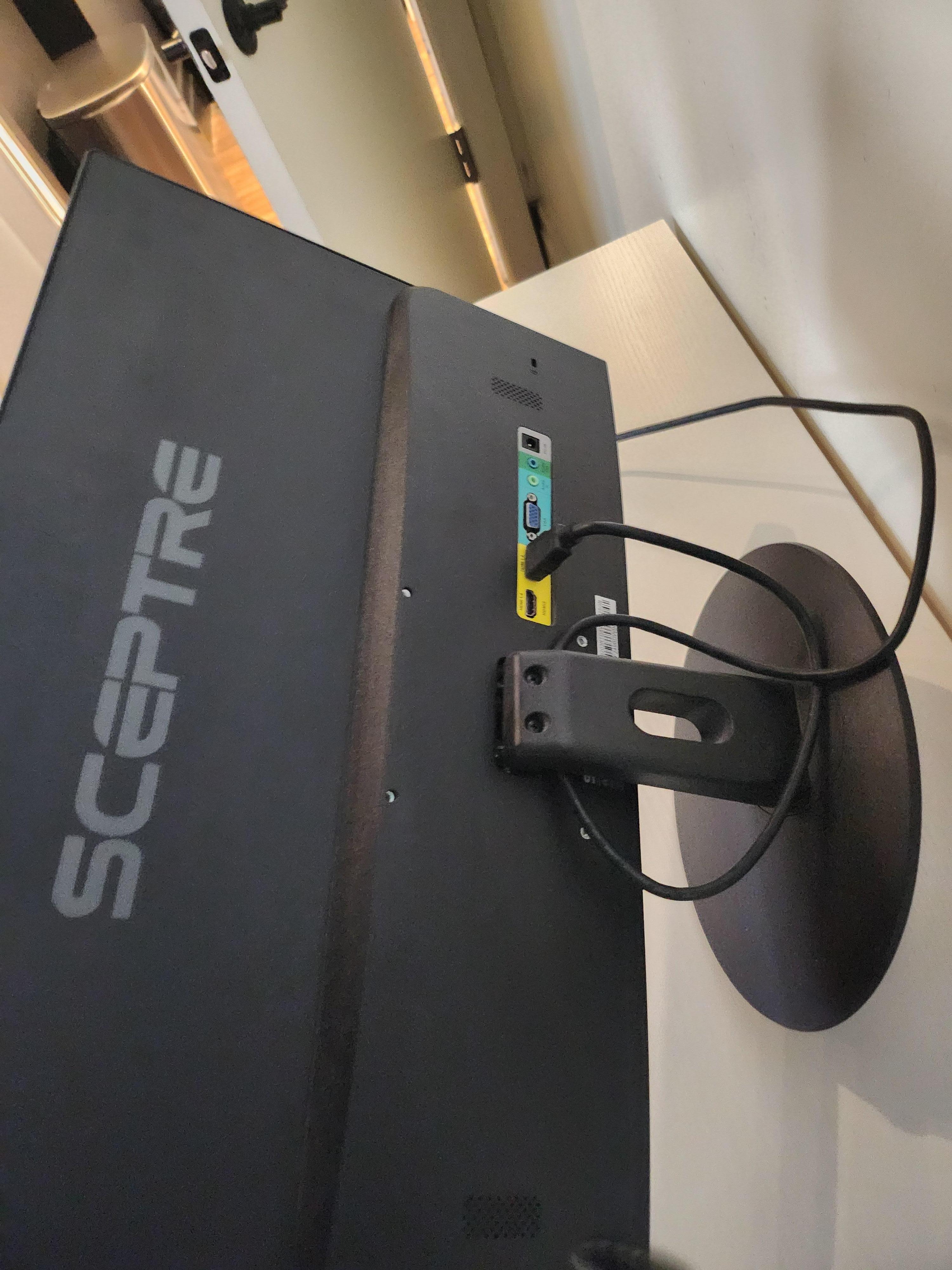 TV missing power cord which made having one in a room useless.