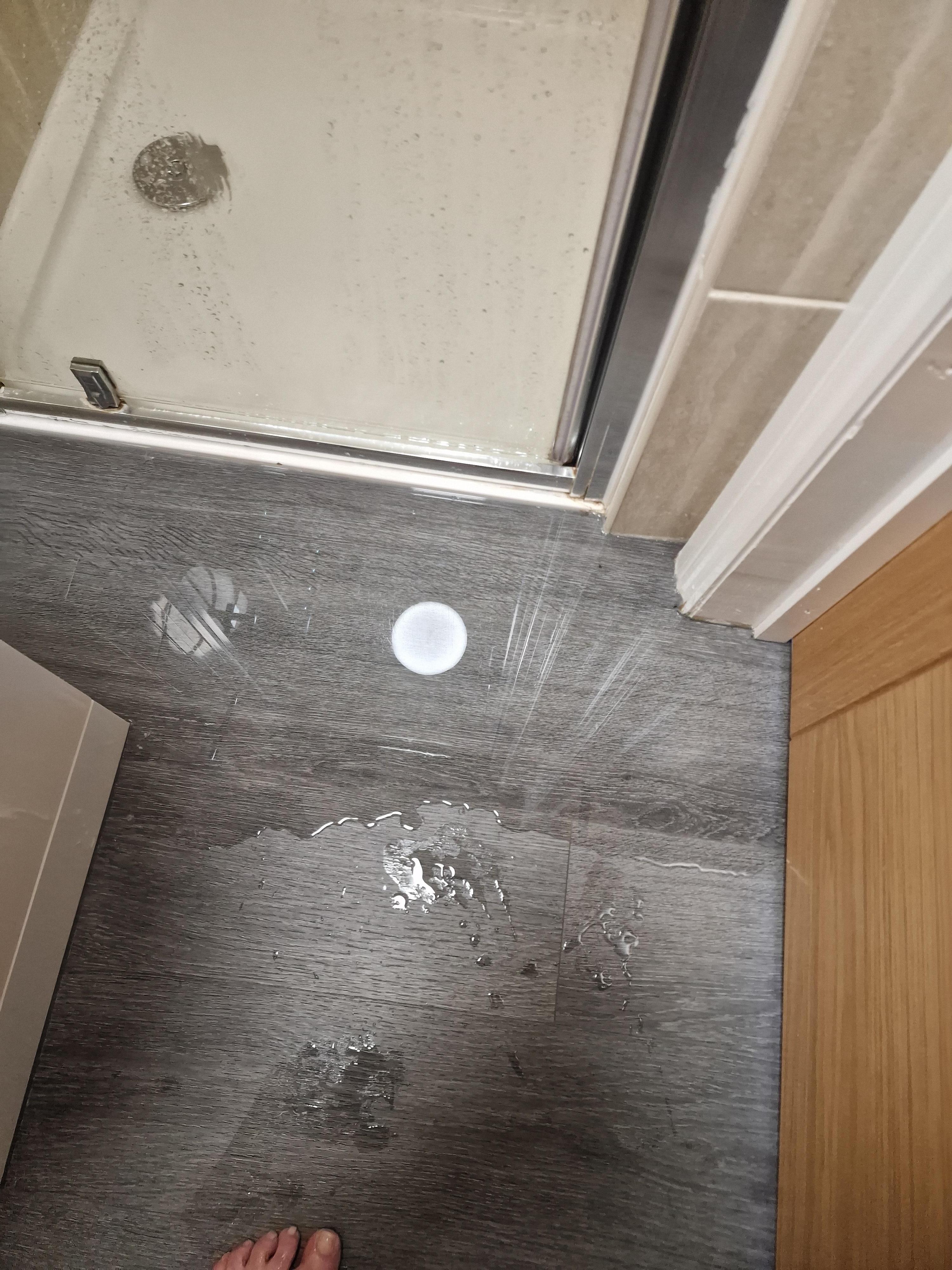 Leak after shower