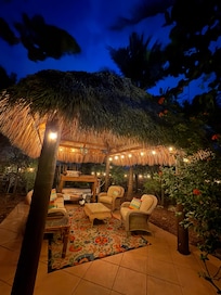 Tiki hut where I had morning coffee and listened to the birds.