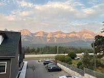 View from unit’s dining room.