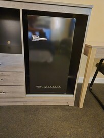 We love the vintage-style refrigerator