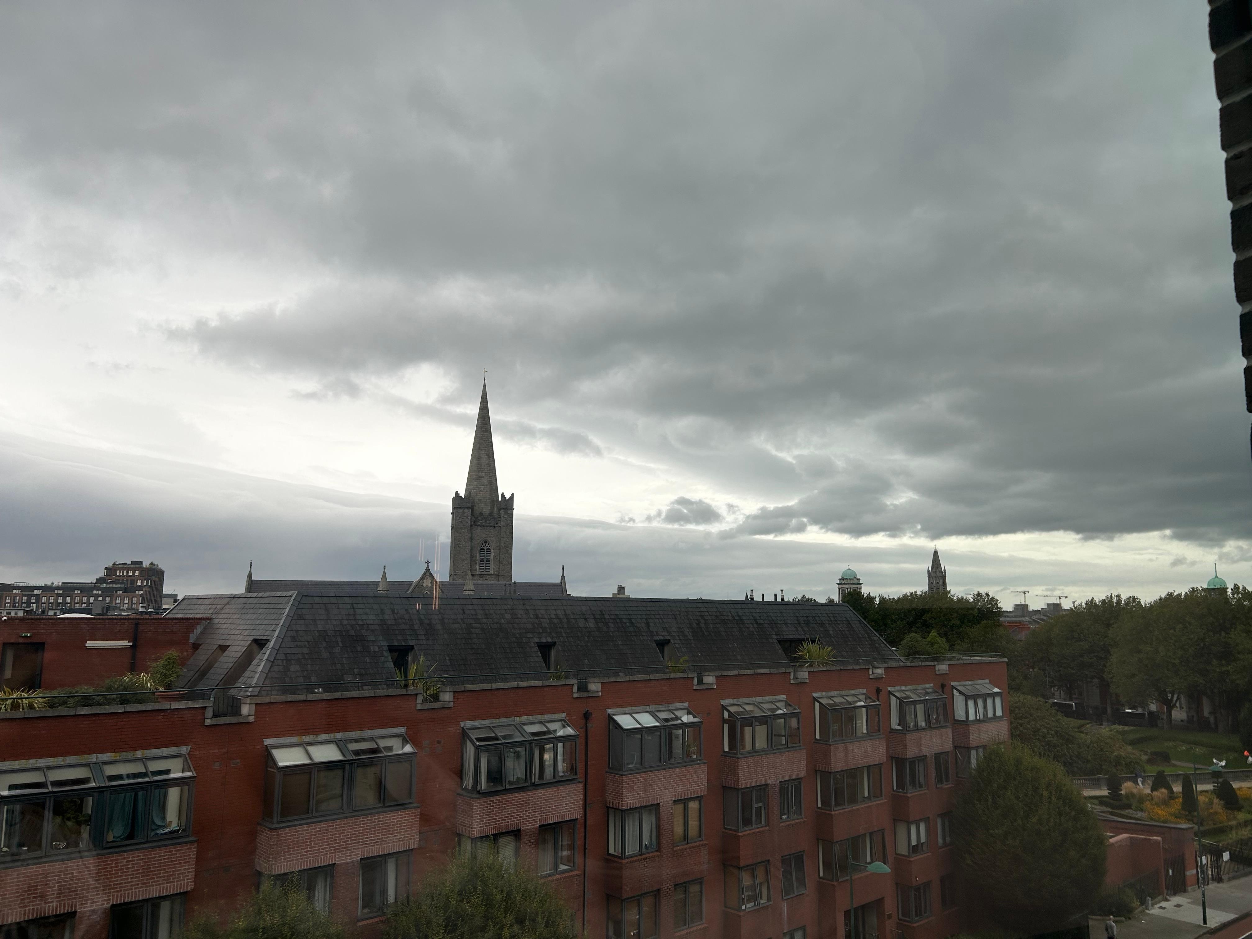 View from the 4th floor overlooking Bride Street. 