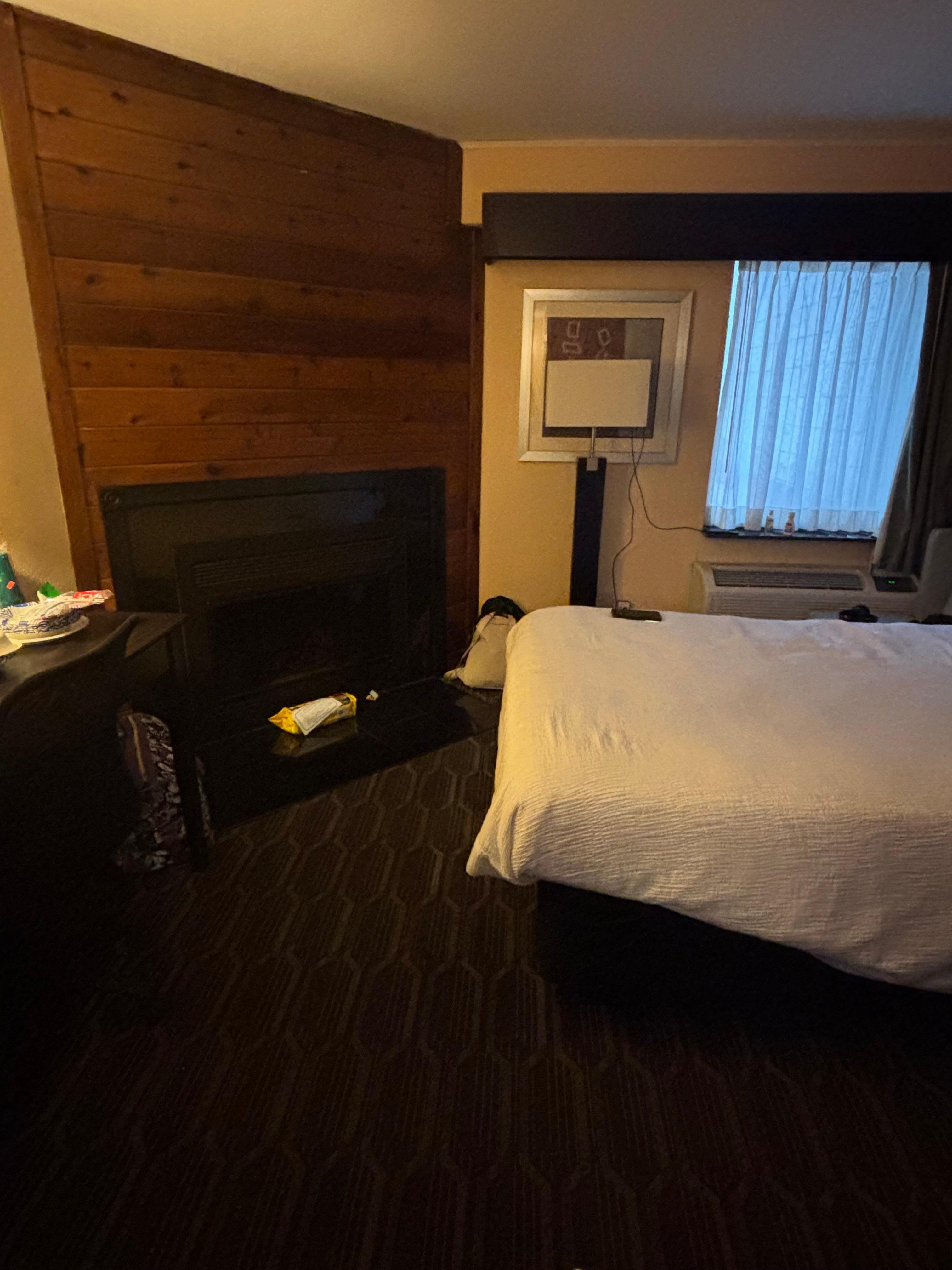 Our room had the fireplace