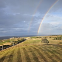 The pot of gold was a delicious birthday dinner at the St. Andrews Bay Clubhouse!