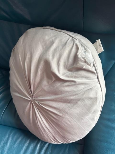 throw pillow with holes