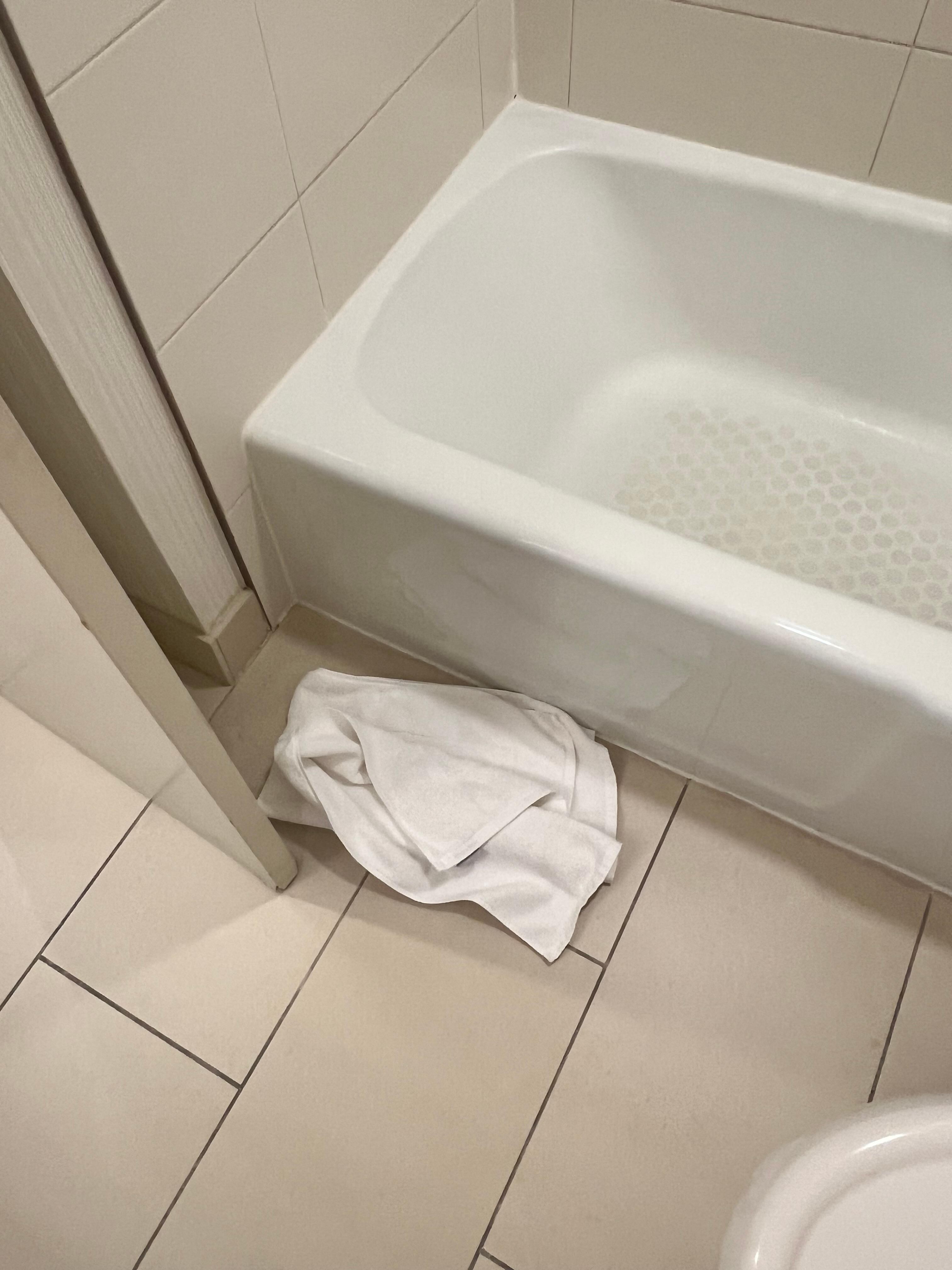 Towel in the floor