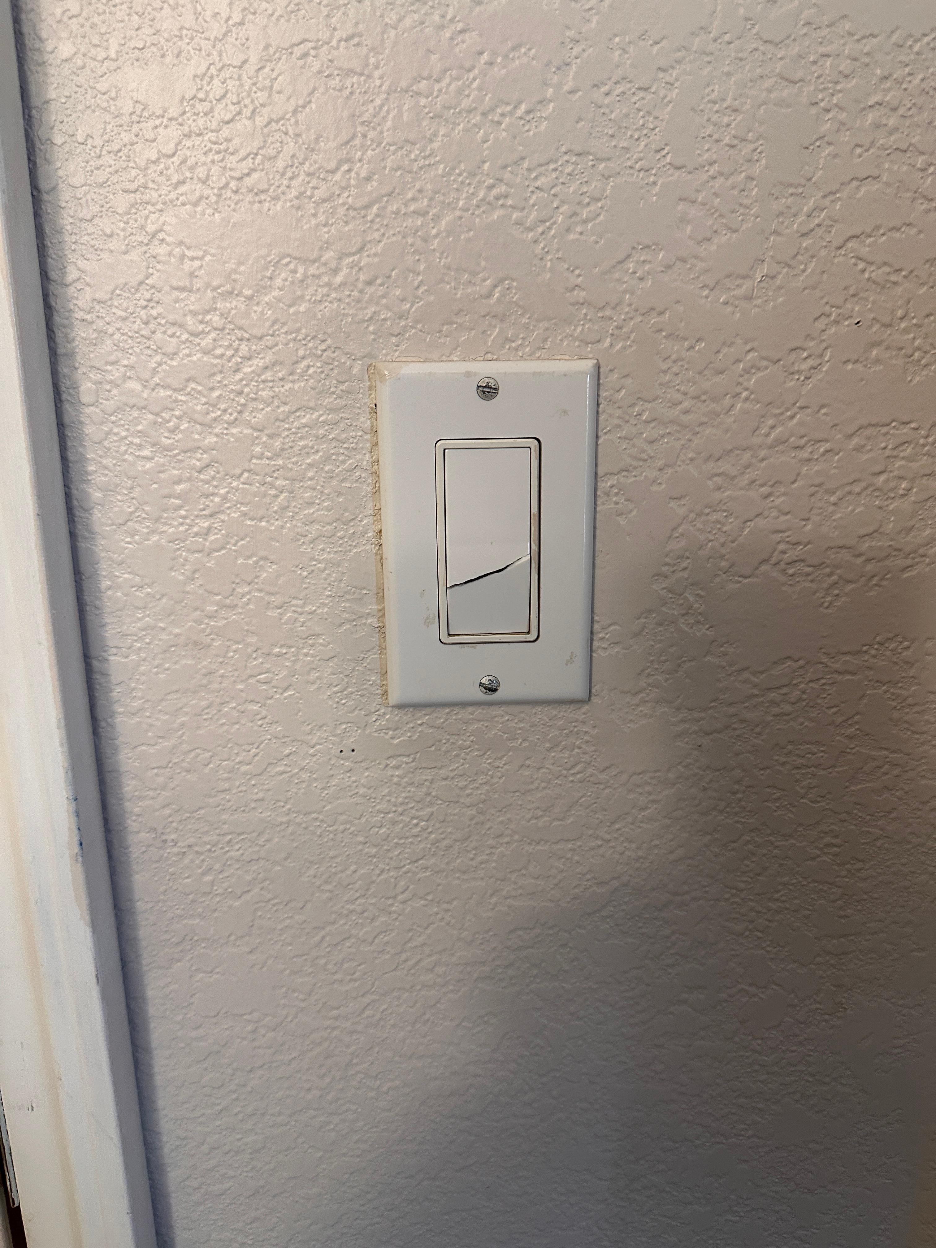 Light switch by room door