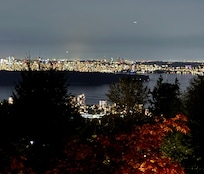 View from third floor master bedroom at night