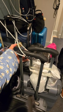 Luggage room with locks