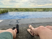 Pool side view. The entire Manila skyline was just over to the left.. gorgeous!