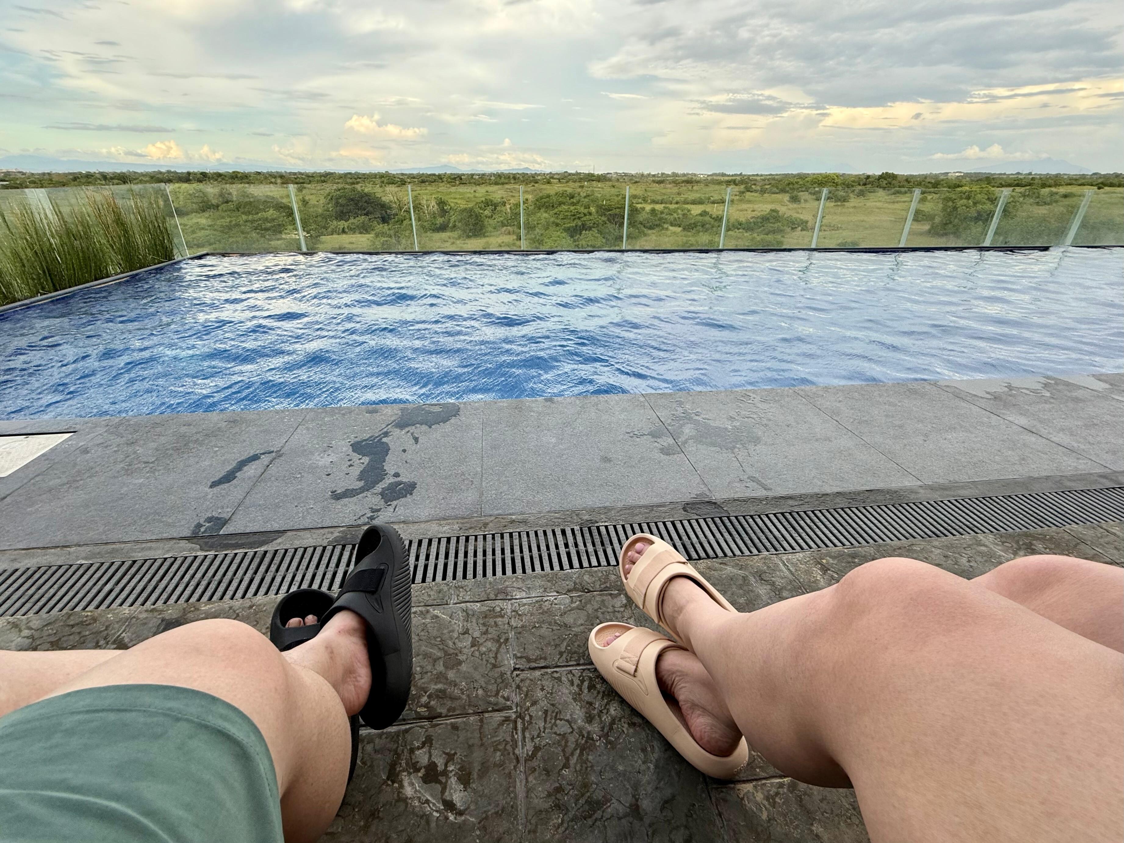 Pool side view. The entire Manila skyline was just over to the left.. gorgeous!
