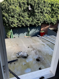 The view from the bedroom window...