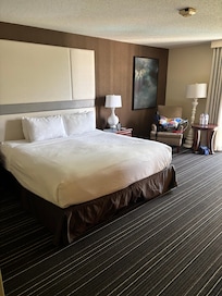 Nice looking room but carpet and bedding were very damp.