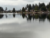 Mirrored reflection of Angle Lake a 5 minute walk