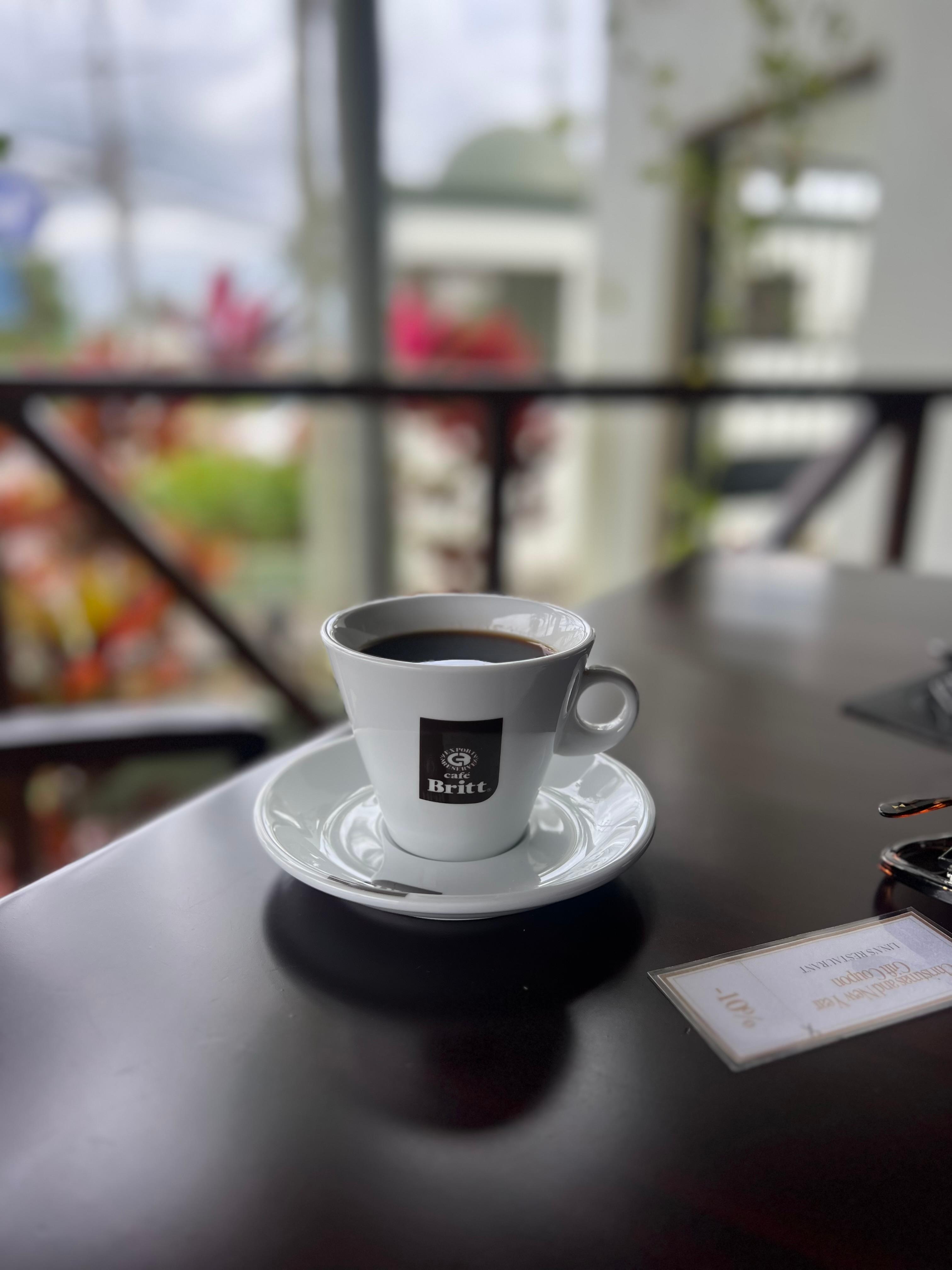 Great coffee in restaurant 