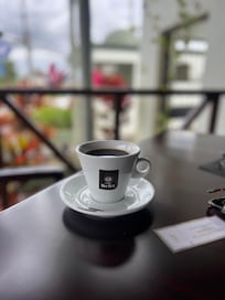 Great coffee in restaurant