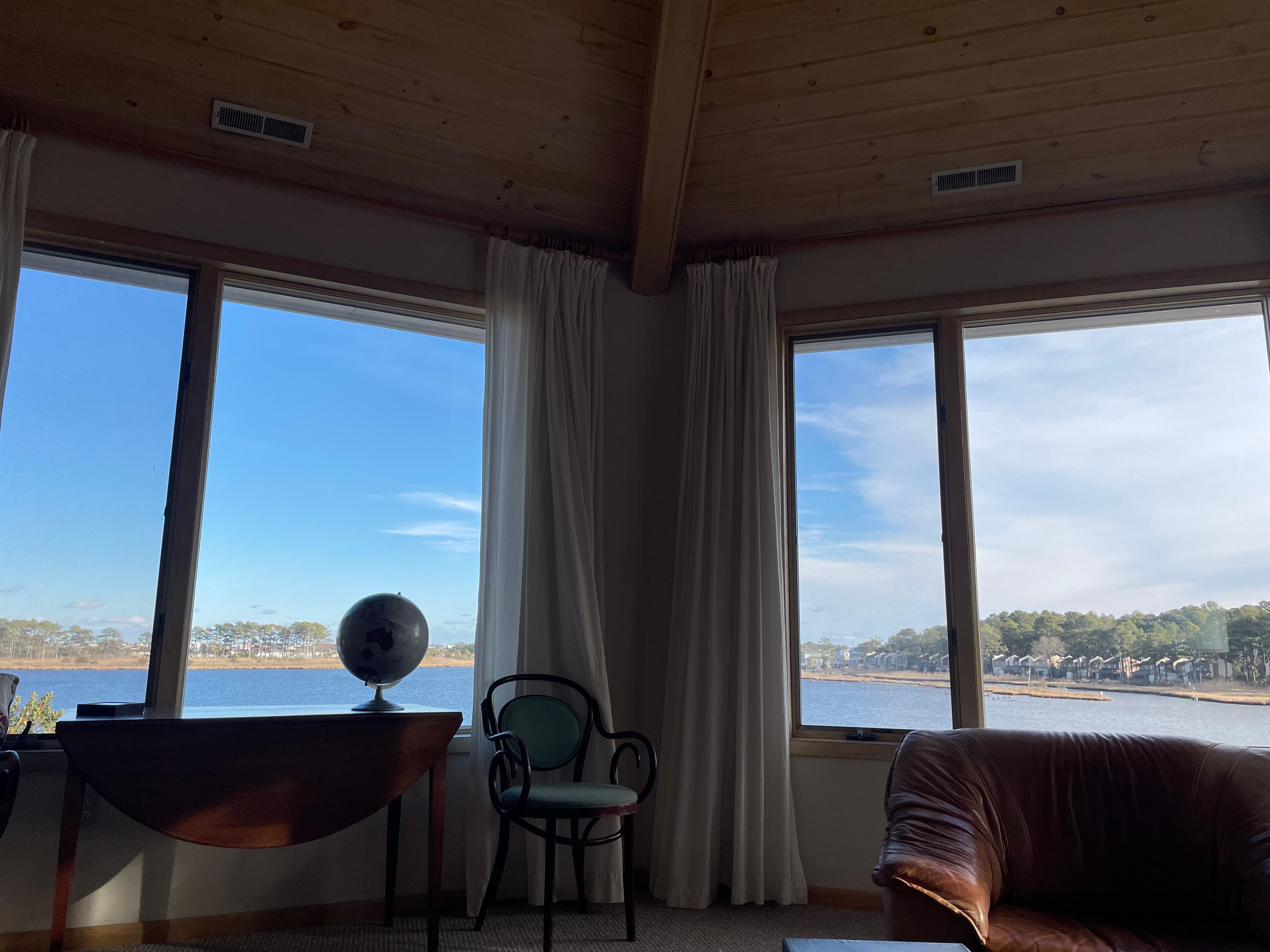 Interior shot of main living room windows