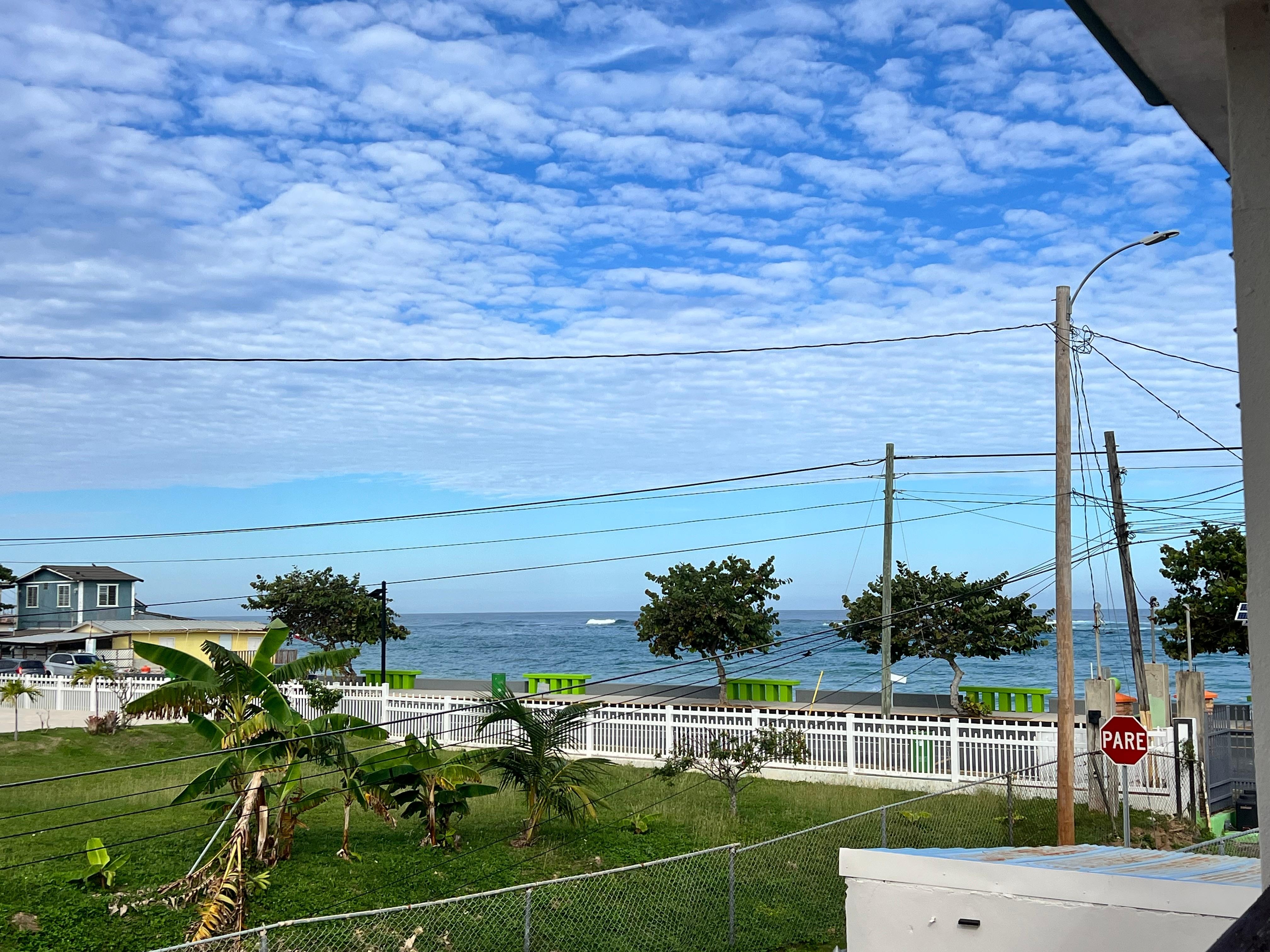 Ocean view from second floor balcony.
