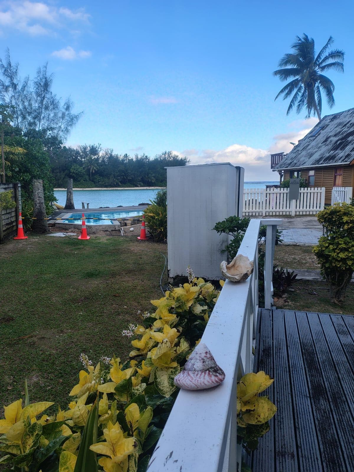 View from the lagoon view unit, with shed