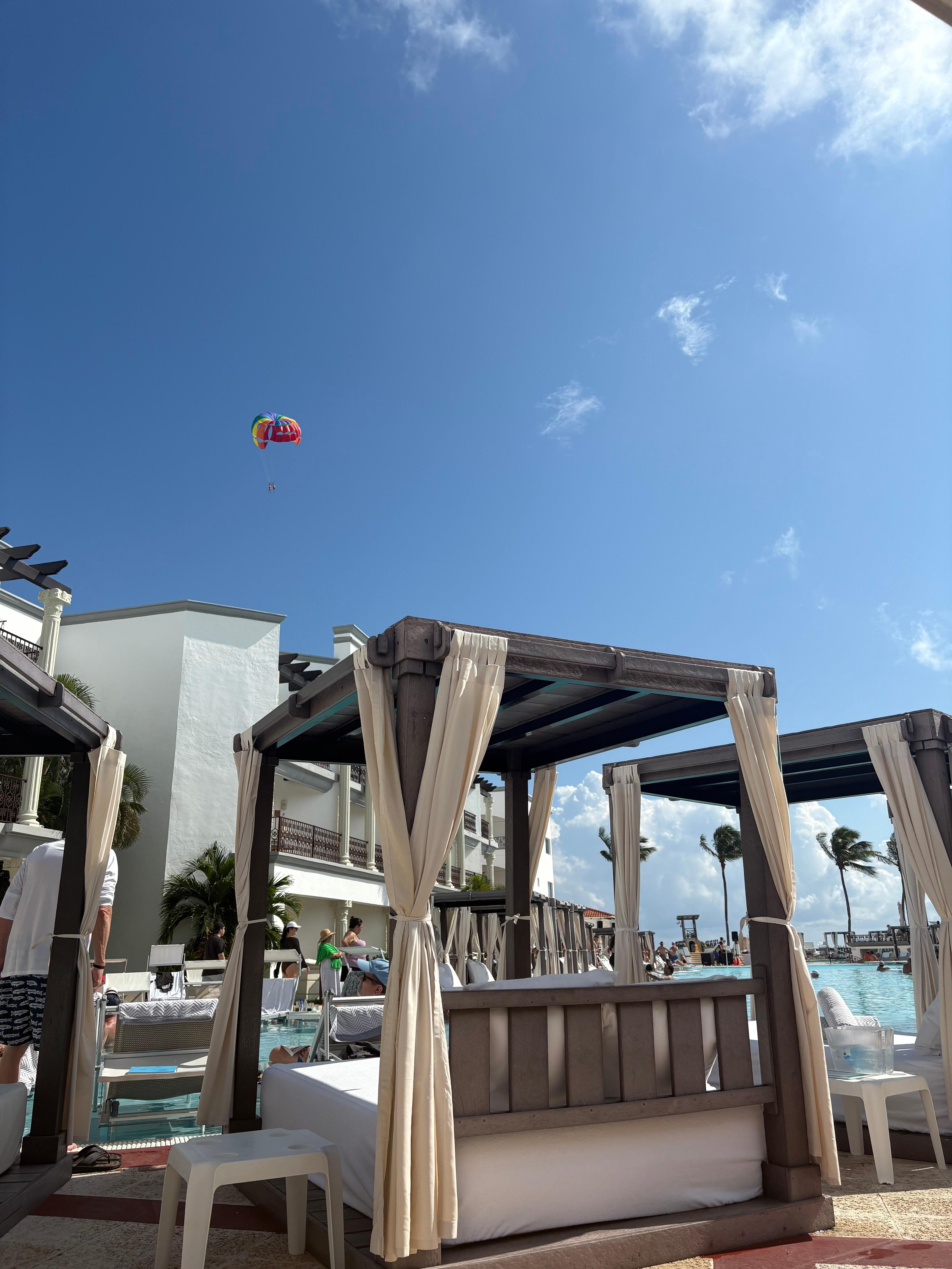 Cabanas $150USD whole around the pool which was so annoying and unfair