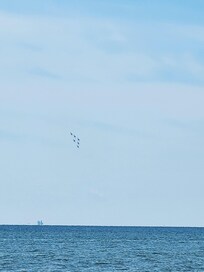 We got to see the Blue Angels practicing!