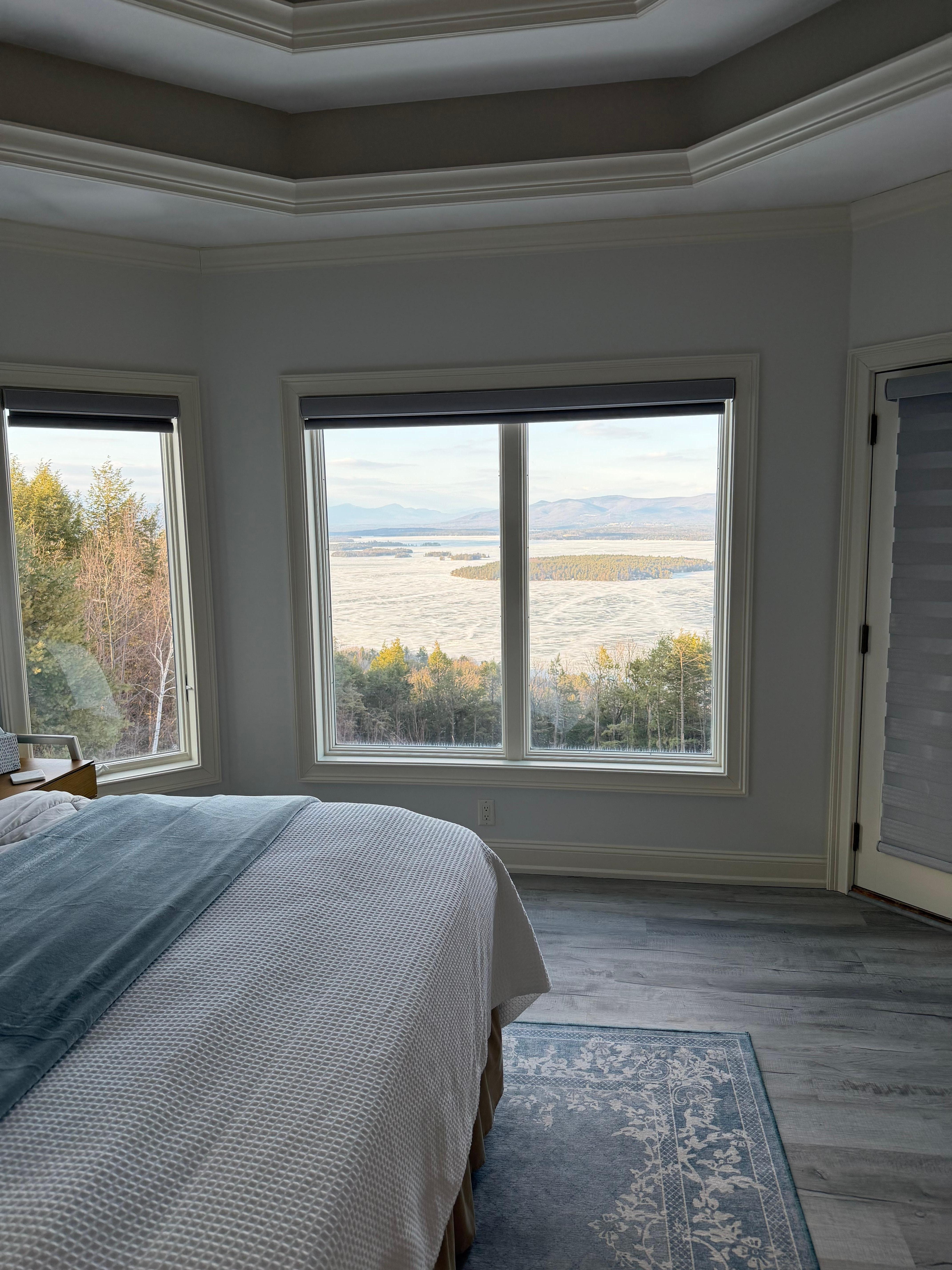 The view from the master bedroom